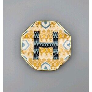 Anthropologie Small Trinket Dish 3.25" Monogram H